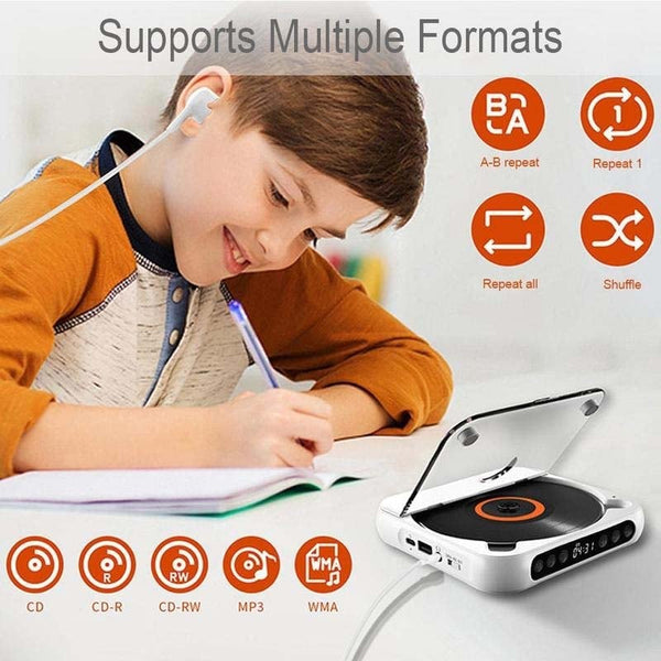 Sakerplus Portable Bluetooth CD Player