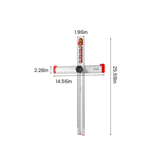 SAKER 4 in 1 Drilling Positioning Ruler