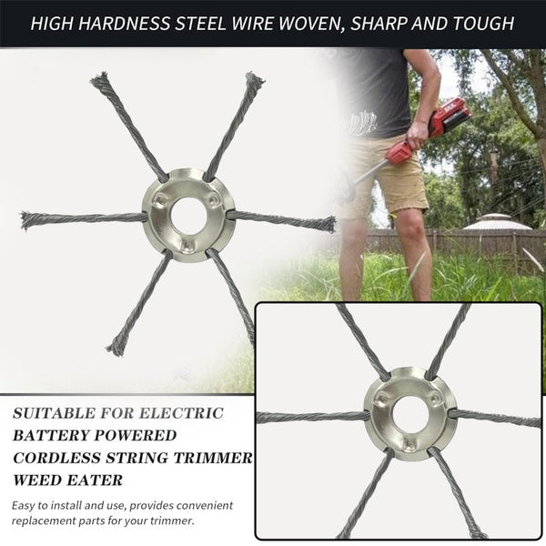 6 inch Steel Wire Brush Cutter Trimmer Head