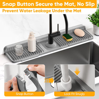 Sakerplus® Sloped Faucet Splash Guard Mat