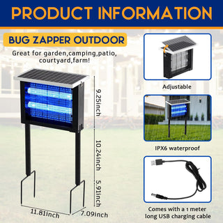 Sakerplus Outdoor Solar Bug Zapper