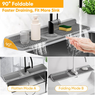 Sakerplus® Sloped Faucet Splash Guard Mat
