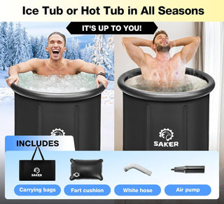 Sakerplus Large Capacity Ice Bath Tub