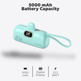 Sakerplus® Digital Display Capsule Power Bank