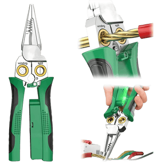 Sakerplus 8-in-1 Voltage Testing Wire Stripper Pliers