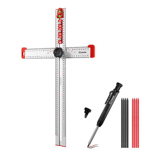 SAKER 4 in 1 Drilling Positioning Ruler