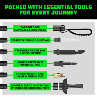 Sakerplus Collapsible Tactical Hiking Trekking Pole