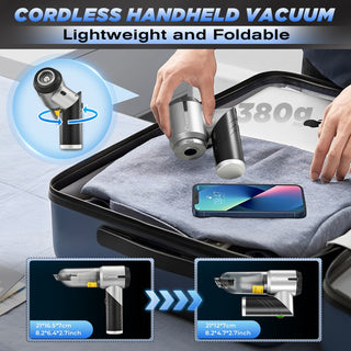 Sakerplus Portable Cordless Car Vacuum