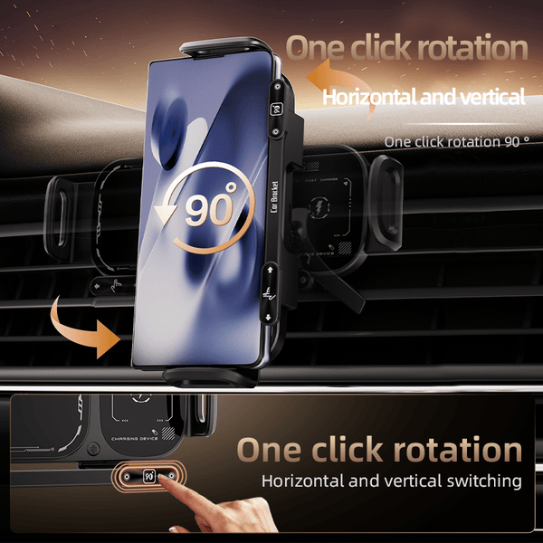 Sakerplus Wireless Charging Rotating Car Mount