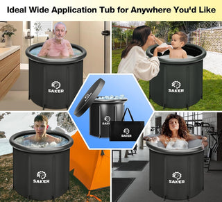 Sakerplus Large Capacity Ice Bath Tub