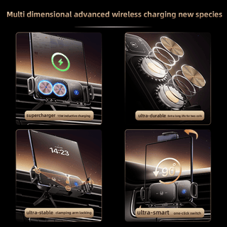 Sakerplus Wireless Charging Rotating Car Mount