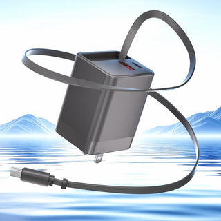 Sakerplus® 65W GaN 3-in-1 Retractable Fast Charger