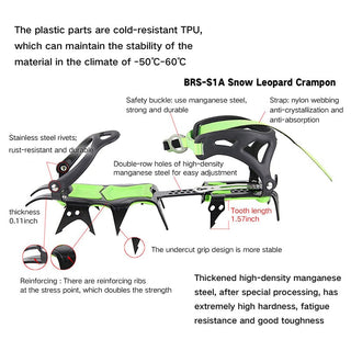 Saker Professional Edition Fourteen Teeth Ice Crampons