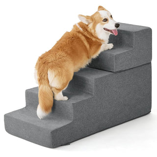 Sakerplus 4-Step Dog Stairs for Bed