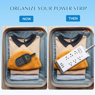 Sakerplus® Travel Power Strip With USB Ports