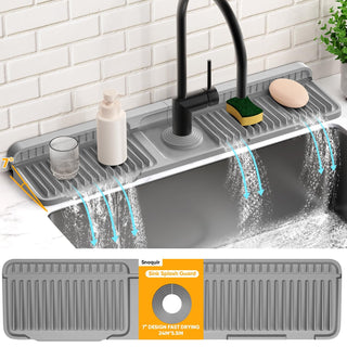 Sakerplus® Sloped Faucet Splash Guard Mat