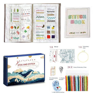 Sakerplus® All-Scenario Embroidery Stitch Book Kit