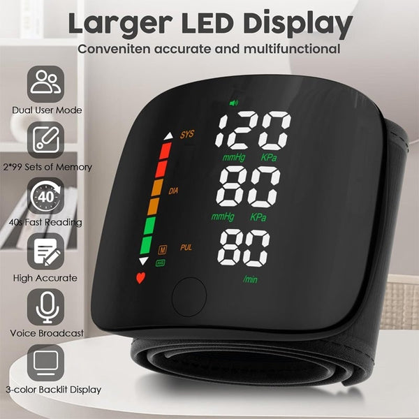 Sakerplus Wrist Blood Pressure Monitor