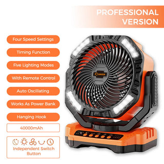 SAKER® Rechargeable Camping Fan
