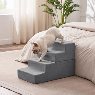 Sakerplus 4-Step Dog Stairs for Bed