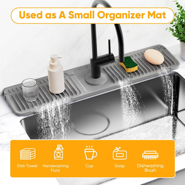 Sakerplus® Sloped Faucet Splash Guard Mat