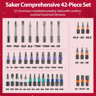 Sakerplus 42 in 1 Magnetic Screwdriver Set-Christmas Version