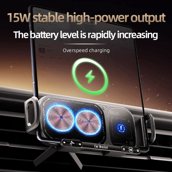 Sakerplus Wireless Charging Rotating Car Mount