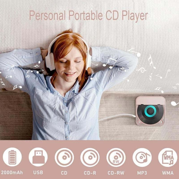 Sakerplus Portable Bluetooth CD Player