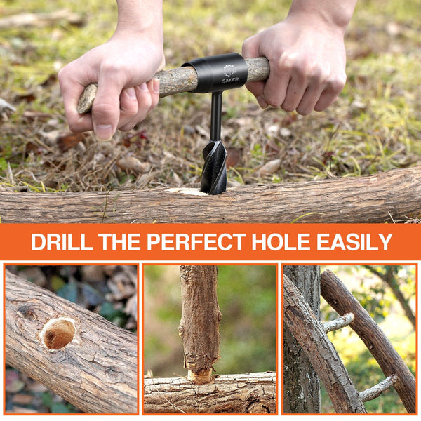 Portable Multi-Tool for Outdoor Adventures - SAKER® Upgrade Bushcraft Hand Auger Wrench