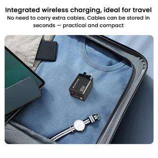 Sakerplus® 65W GaN 3-in-1 Retractable Fast Charger